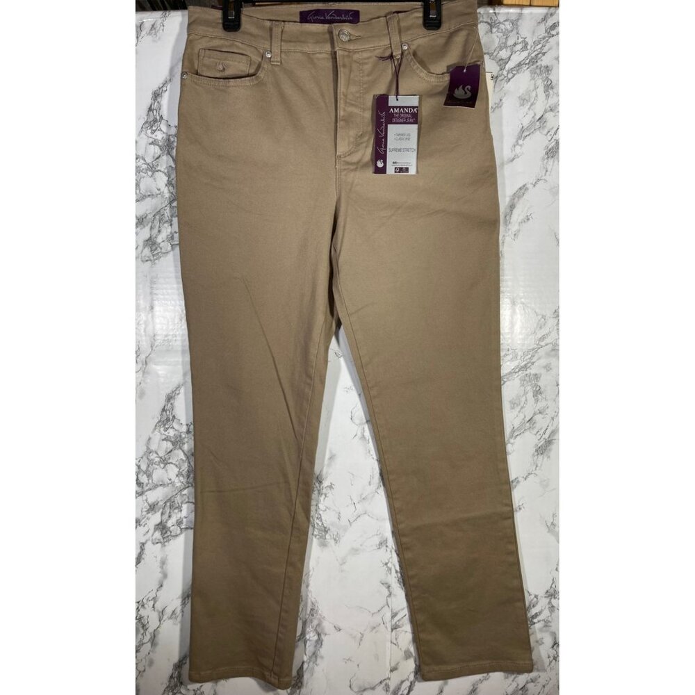 Gloria Vanderbilt Amanda Tapered Leg Classic Rise Jeans 10P Average  Hazelnut